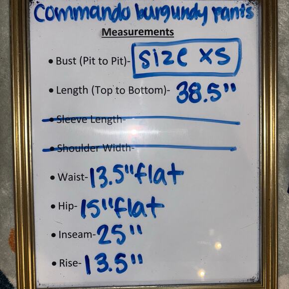 Commando Faux Leather Pants- Paperbag Pants in Oxblood- Size XS - Picture 15 of 15